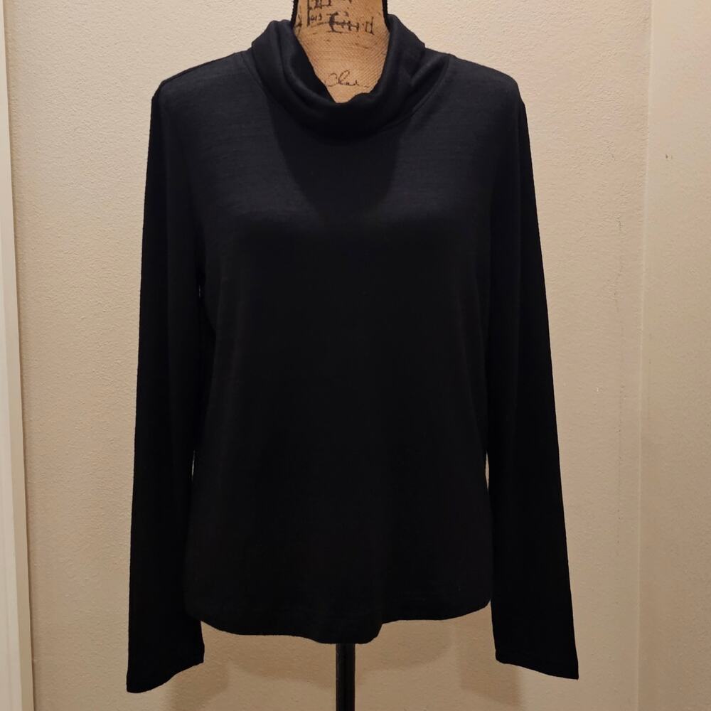 NWOT Banana Republic Luxespun Lightweight Black Turtleneck Sweater Size Small